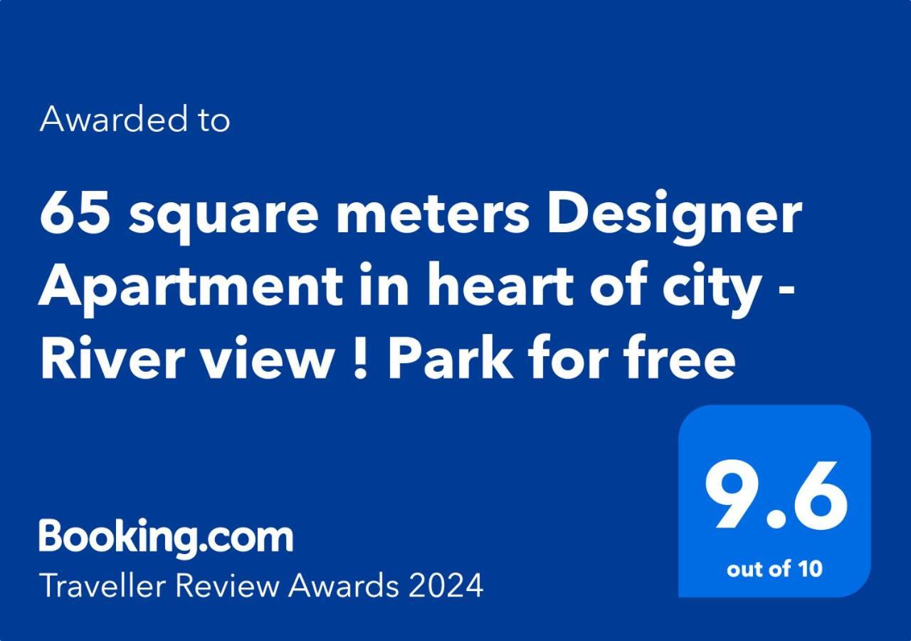 65 Square Meters Designer Apartment In Heart Of City - River View ! Park For Free Ni 외부 사진